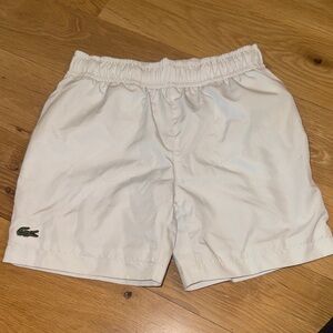 Lacoste White Shorts with Logo